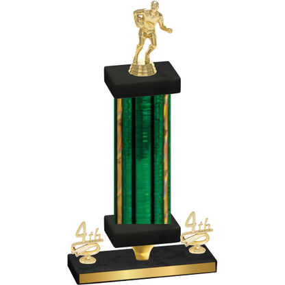 Premium Single Green Glacier Fourth Place Rugby Trophy