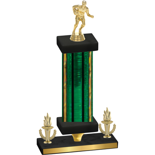 Premium Single Green Glacier Victory Rugby Trophy