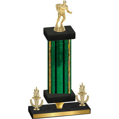 Premium Single Green Glacier Victory Rugby Trophy