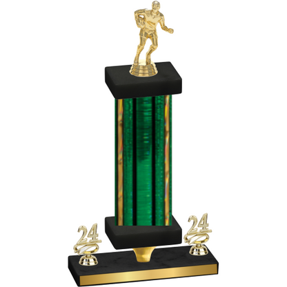 Premium Single Green Glacier Year Rugby Trophy