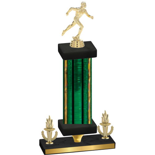 Premium Single Green Glacier Victory Running Trophy