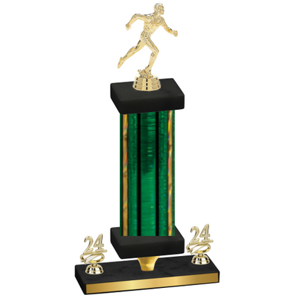 Premium Single Green Glacier Year Running Trophy