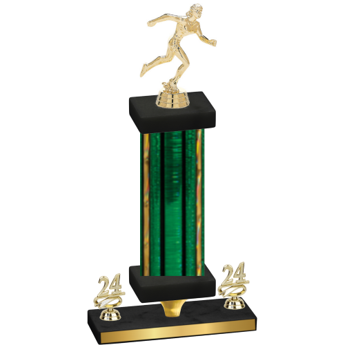 Premium Single Green Glacier Year Running Trophy