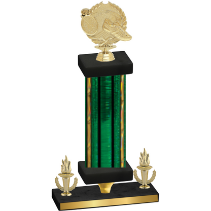 Premium Single Green Glacier Victory Running Trophy