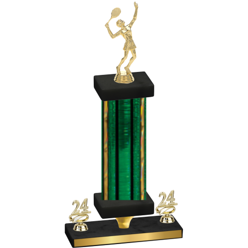 Premium Single Green Glacier Year Tennis Trophy