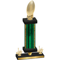 Premium Single Green Glacier First Place Football Trophy