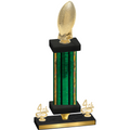 Premium Single Green Glacier Fourth Place Football Trophy