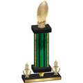 Premium Single Green Glacier Victory Football Trophy