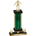 Premium Single Green Glacier First Place Wrestling Trophy