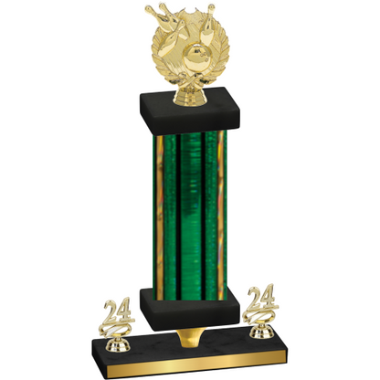 Premium Single Green Glacier Year Bowling Trophy