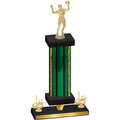 Premium Single Green Glacier First Place Volleyball Trophy