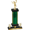 Premium Single Green Glacier Year Volleyball Trophy
