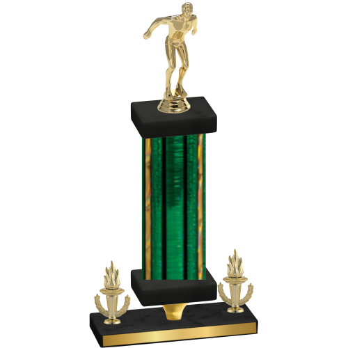 Premium Single Green Glacier Victory Swimming Trophy