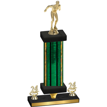 Premium Single Green Glacier Year Swimming Trophy