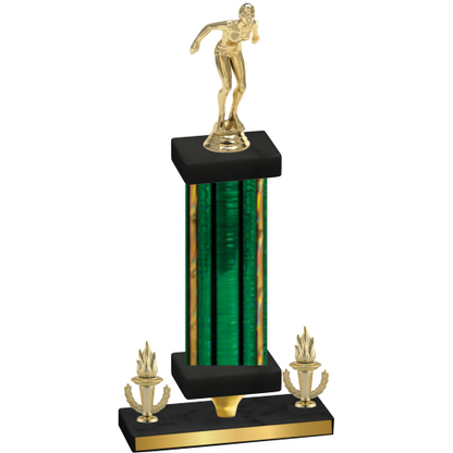 Premium Single Green Glacier Victory Tennis Trophy
