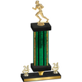 Premium Single Green Glacier Year Football Trophy