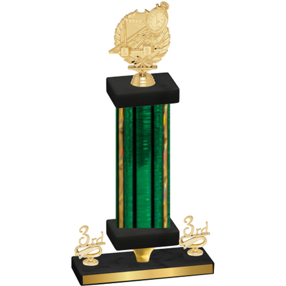 Premium Single Green Glacier Third Place Swimming Trophy