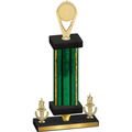 Premium Single Green Glacier Victory Insert Trophy