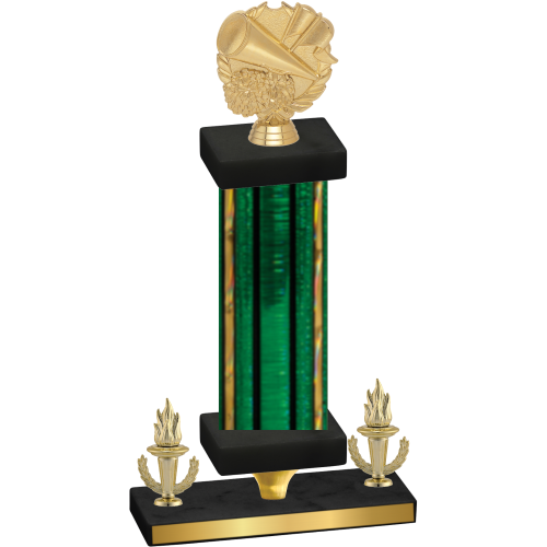 Premium Single Green Glacier Victory Cheerleading Trophy