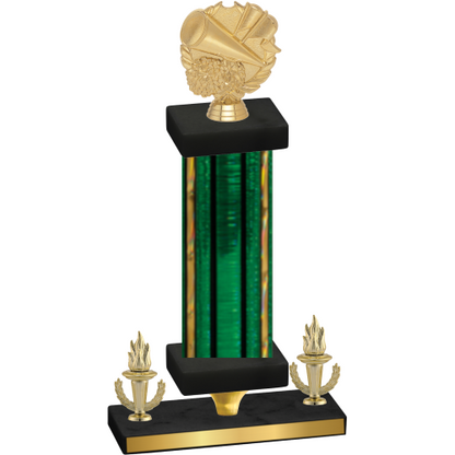 Premium Single Green Glacier Victory Cheerleading Trophy
