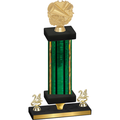 Premium Single Green Glacier Year Cheerleading Trophy