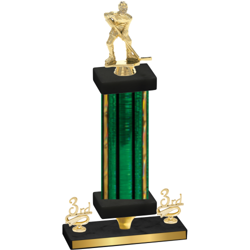 Premium Single Green Glacier Third Place Hockey Trophy