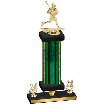 Premium Single Green Glacier Year Lacrosse Trophy