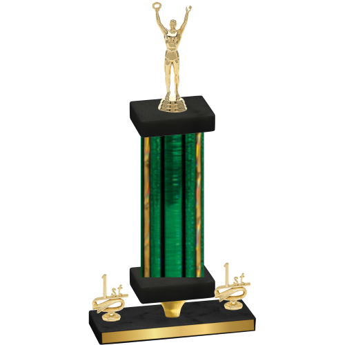 Premium Single Green Glacier First Place Victory Trophy