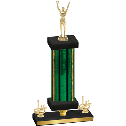 Premium Single Green Glacier First Place Victory Trophy