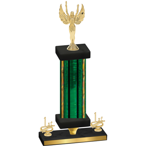 Premium Single Green Glacier First Place Victory Trophy