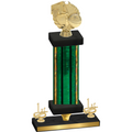 Premium Single Green Glacier First Place Basketball Trophy