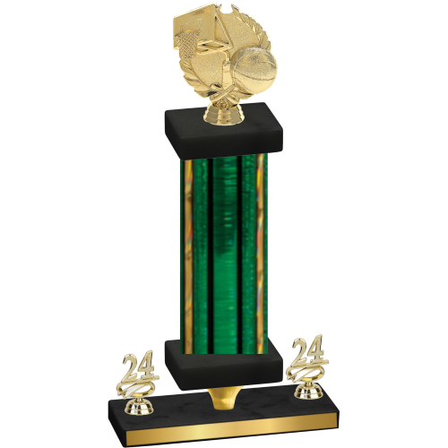 Premium Single Green Glacier Year Basketball Trophy
