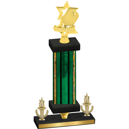 Premium Single Green Glacier Victory Pickleball Trophy