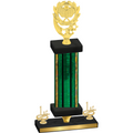 Premium Single Green Glacier First Place Pickleball Trophy