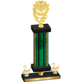Premium Single Green Glacier Second Place Pickleball Trophy