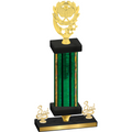 Premium Single Green Glacier Third Place Pickleball Trophy