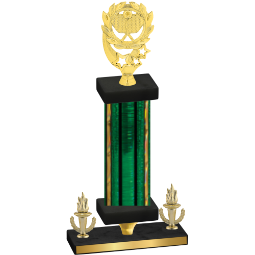 Premium Single Green Glacier Victory Pickleball Trophy