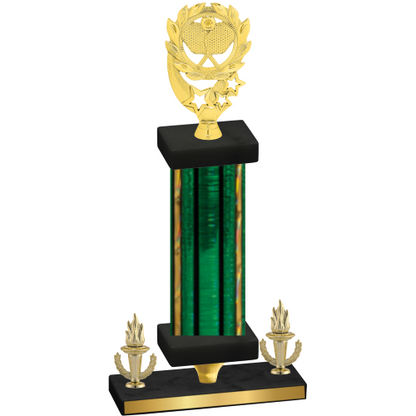 Premium Single Green Glacier Victory Pickleball Trophy