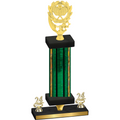 Premium Single Green Glacier Year Pickleball Trophy
