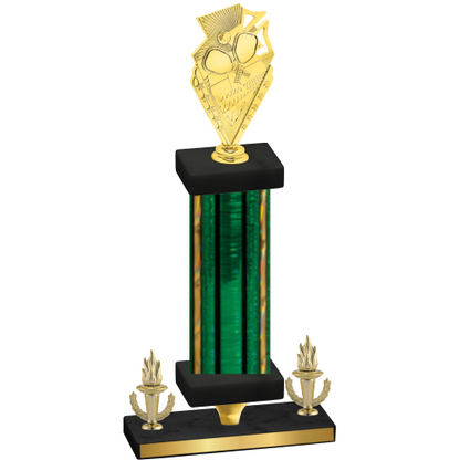 Premium Single Green Glacier Victory Pickleball Trophy