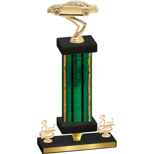 Premium Single Green Glacier Third Place Cars Trophy