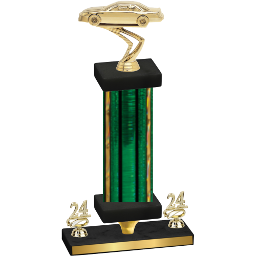 Premium Single Green Glacier Year Cars Trophy