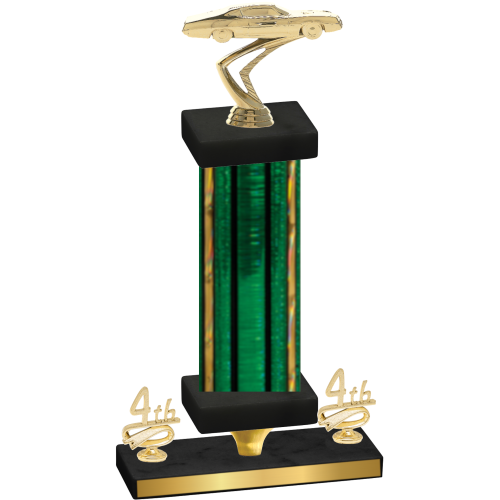 Premium Single Green Glacier Fourth Place Cars Trophy
