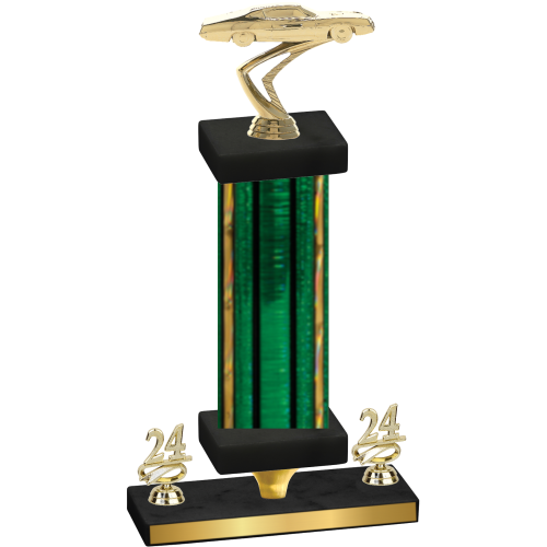 Premium Single Green Glacier Year Cars Trophy