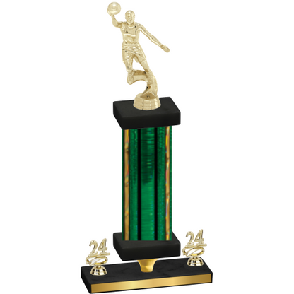 Premium Single Green Glacier Year Basketball Trophy