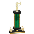 Premium Single Green Glacier Second Place Archery Trophy