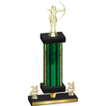 Premium Single Green Glacier Year Archery Trophy