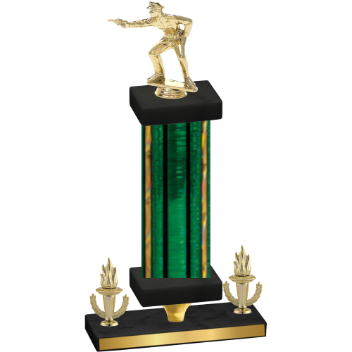 Premium Single Green Glacier Victory Shooter Trophy