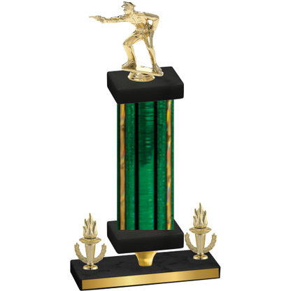 Premium Single Green Glacier Victory Shooter Trophy