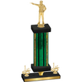 Premium Single Green Glacier First Place Shooter Trophy